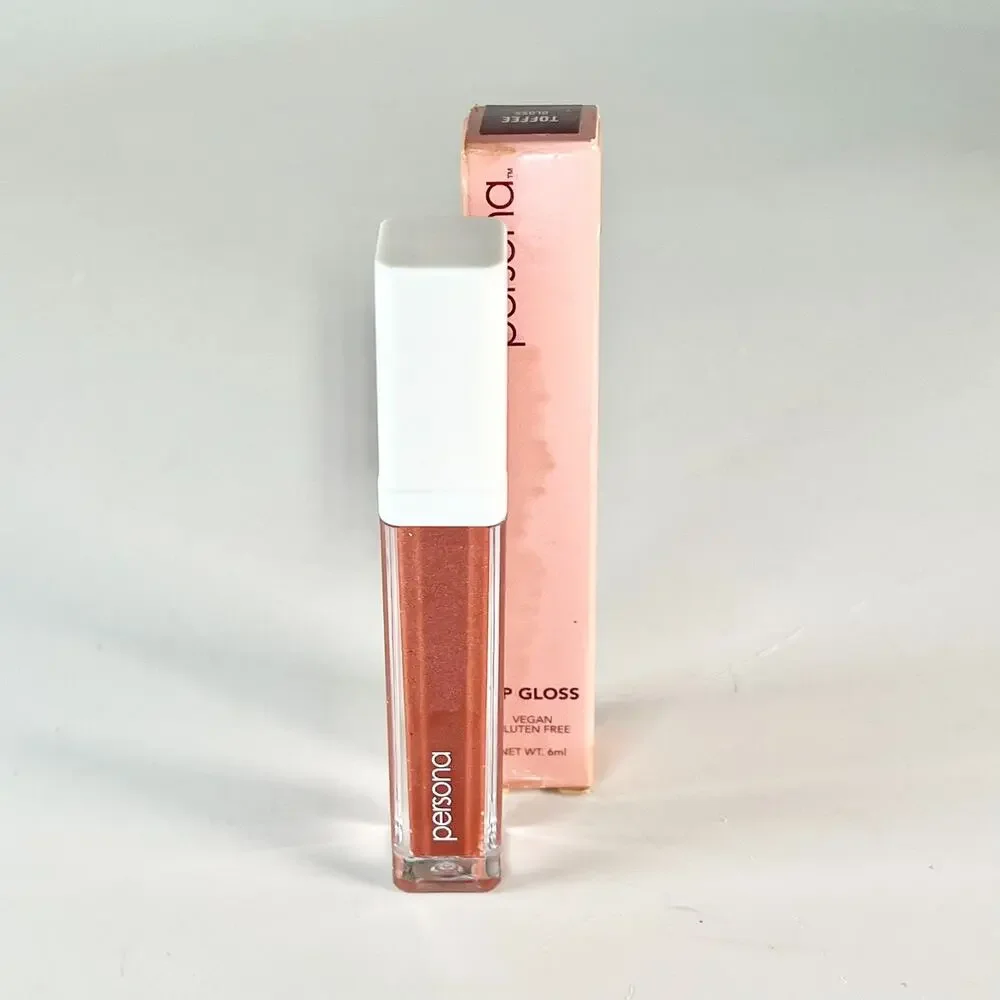 Persona Lip Gloss Toffee Vegan Avocado Oil Shea Butter .2 fl oz 6ml New NIB